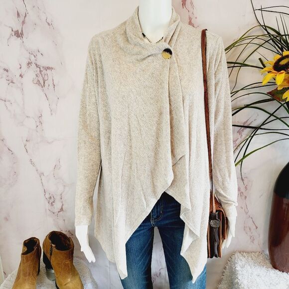 Bobeau convertible wrap super soft texture knit warm and cardigan - Picture 3 of 8